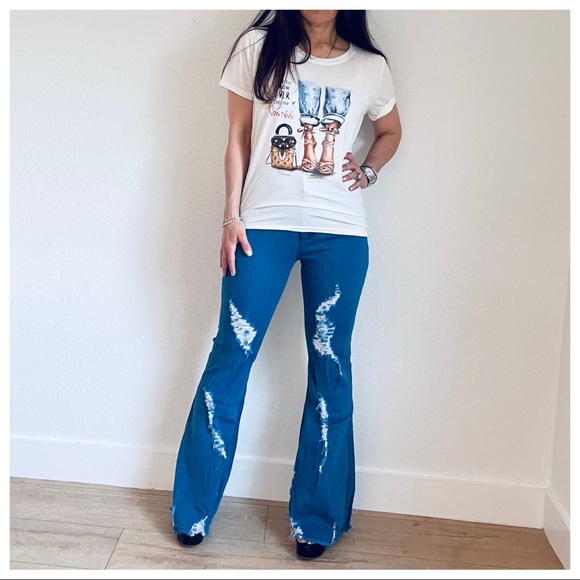 ShopEvelynne Denim - Absolutely Fabulous flared Bell bottom jeans